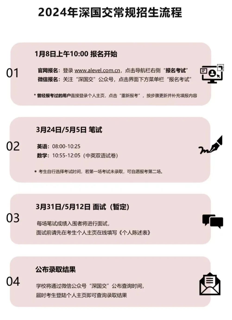 深圳國際交流書院常規課程2024招生流程